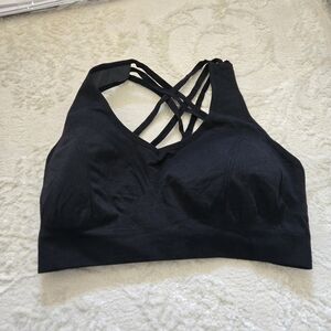 Black Strappy Women's Bra 2XL